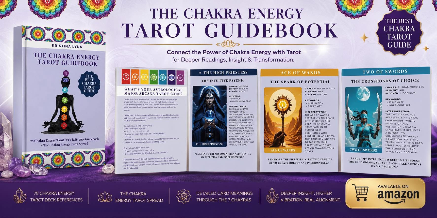 Full guidebook banner showing the book and sample pages